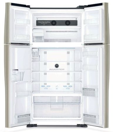 Холодильник Hitachi R-W722FPU1X GGL бежево-золотистое стекло купить за 135&nbsp;900 ₽ в Москве с доставкой по РФ